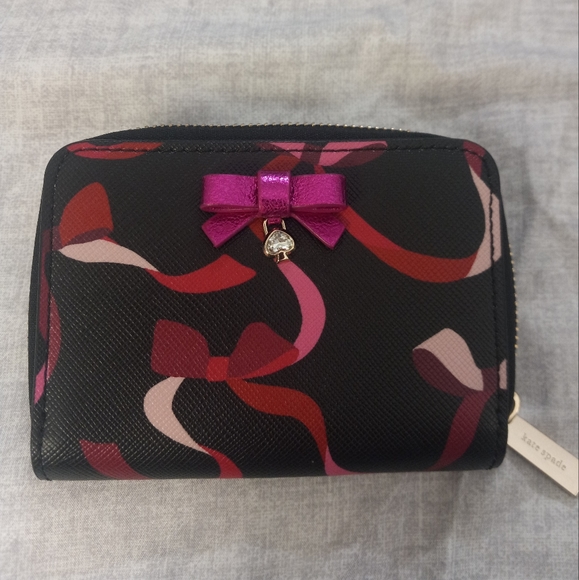 Kate Spade Wrapping Party Bow Ribbon Small Cardcase Wallet - Picture 1 of 6